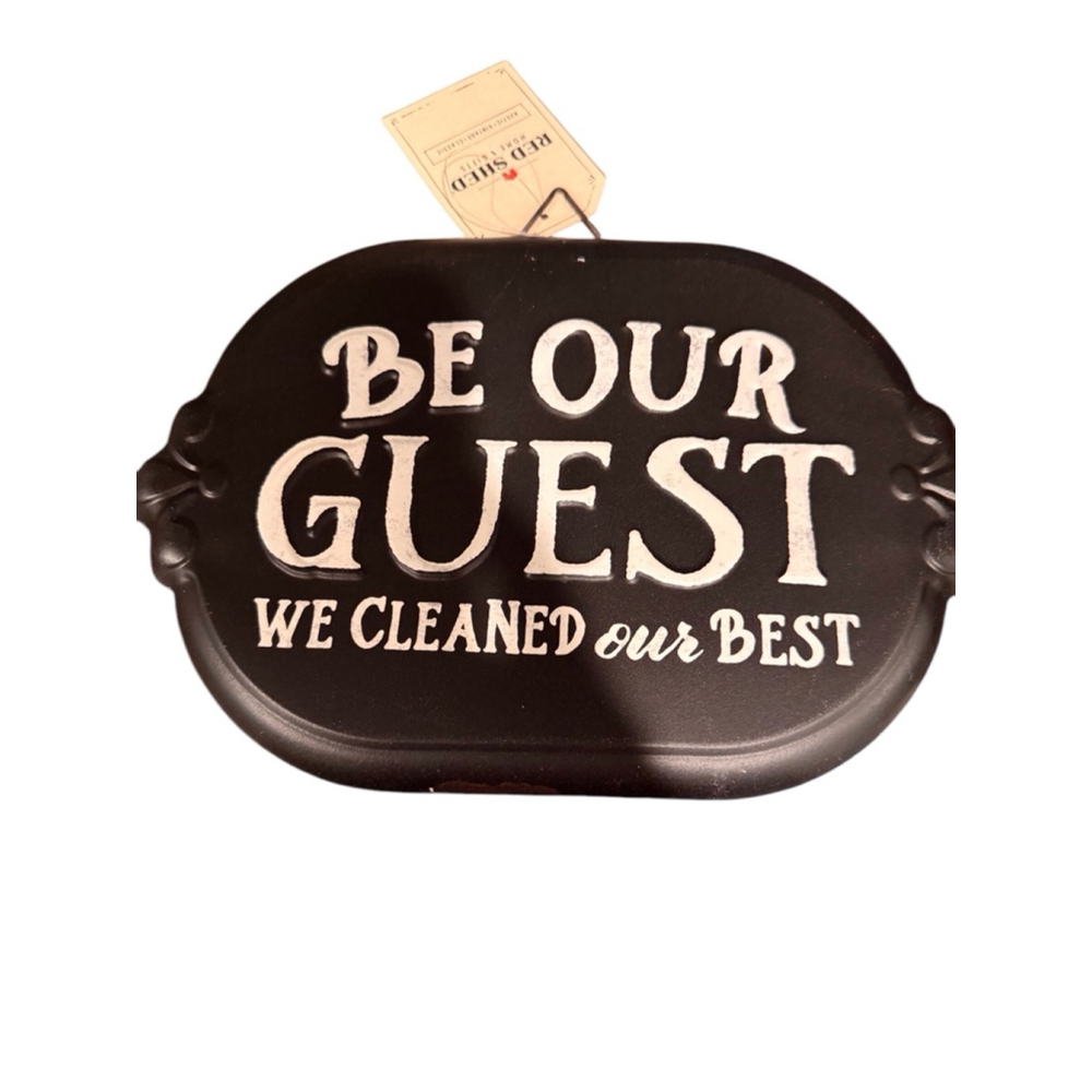 Red Shed Home Decor Sign Black White